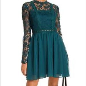 Aqua Dress Lace Emerald green size large